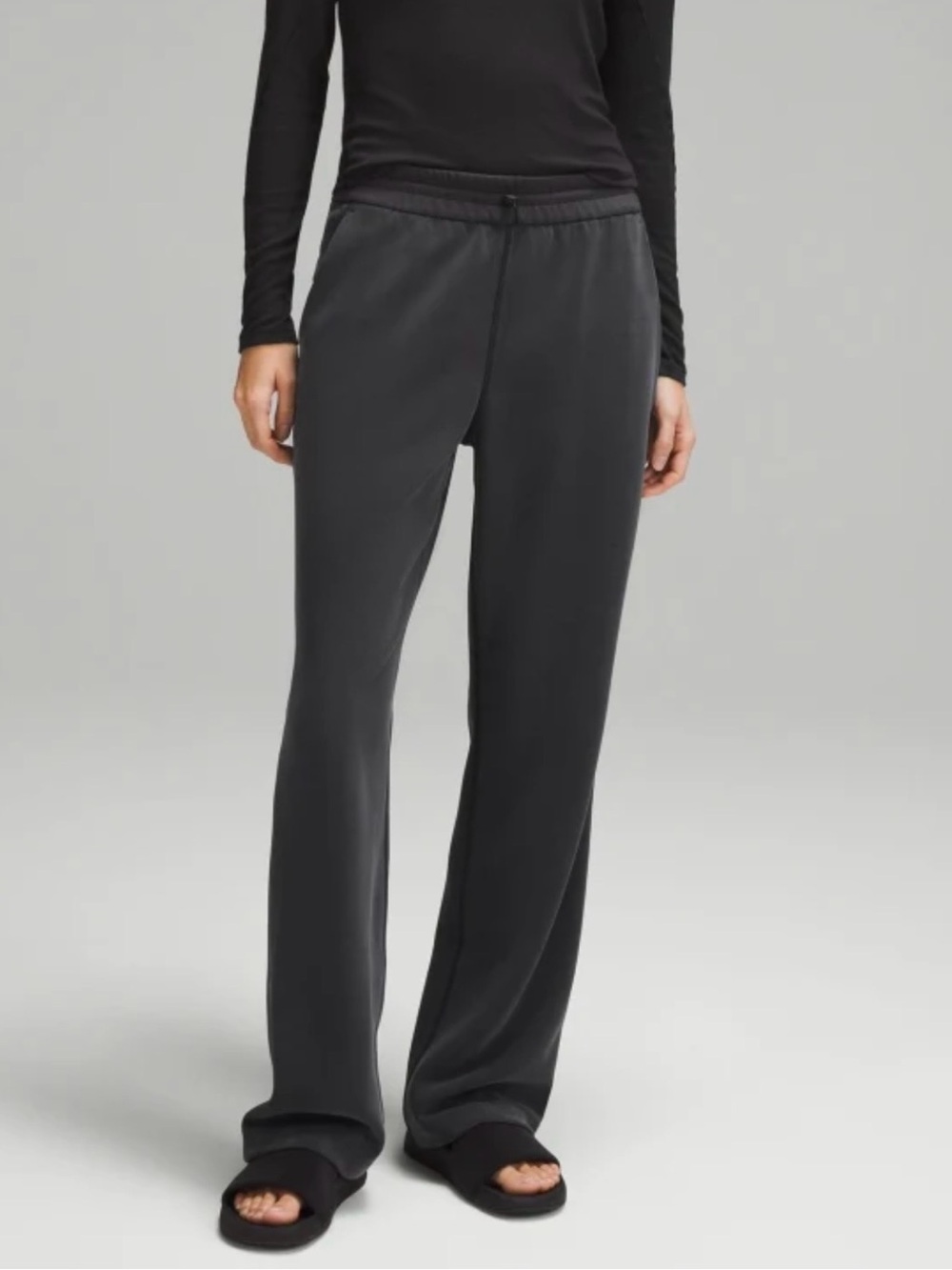 lululemon athletica Wide-Leg Pull-On Pants in Charcoal